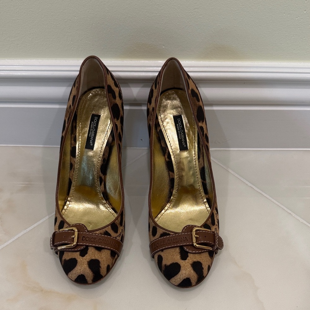 Dolce & Gabbana Brown Leopard Heels